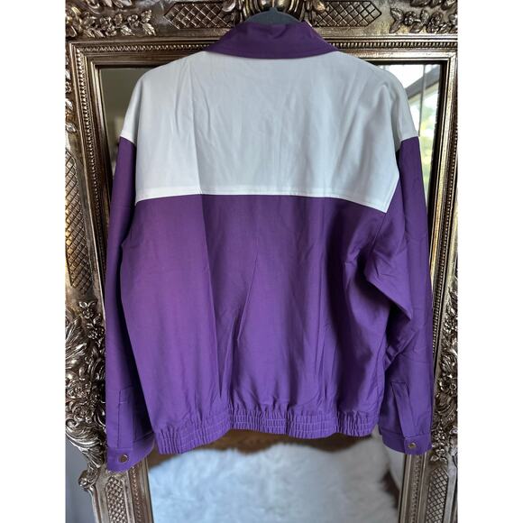 Bogey Boys Macklemore Golf Track Jacket Full Zip Purple Colorblock Large NWOT - Picture 2 of 3